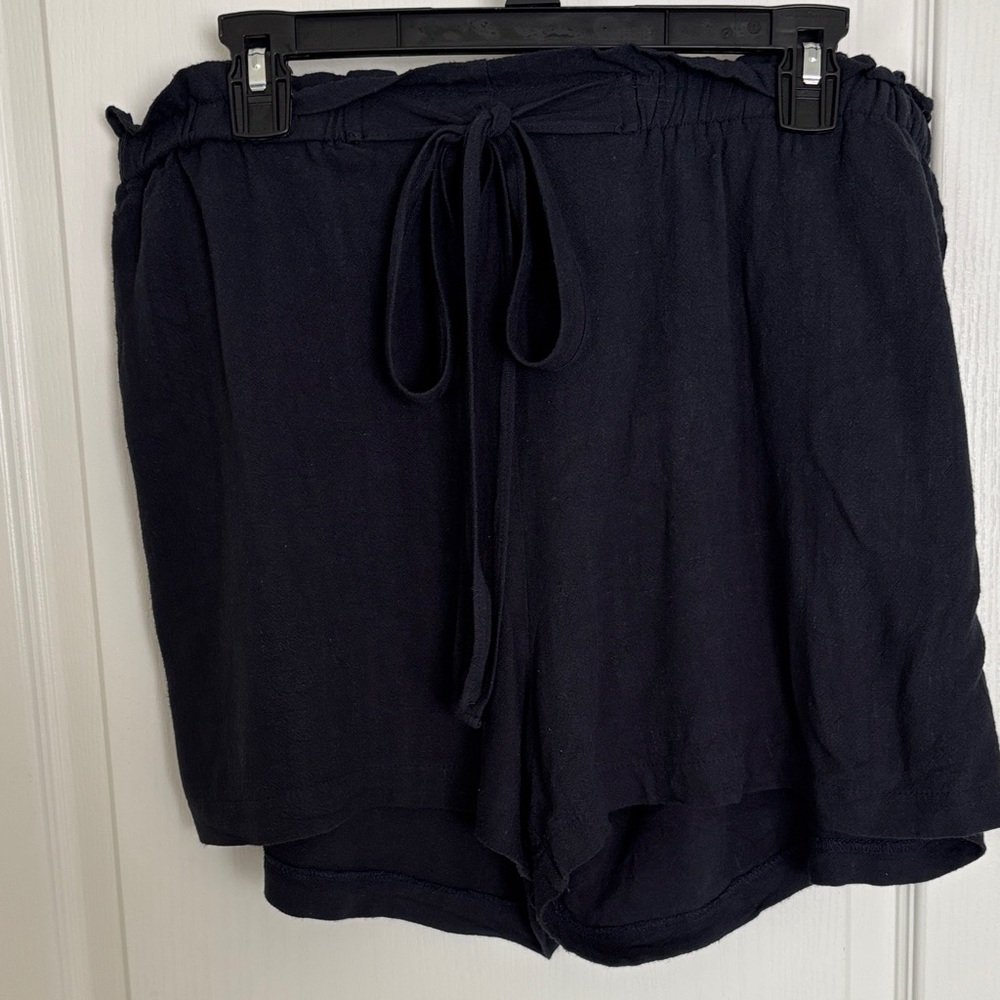 PinkBlush Navy Drawstring Maternity Shorts - XL Maternity